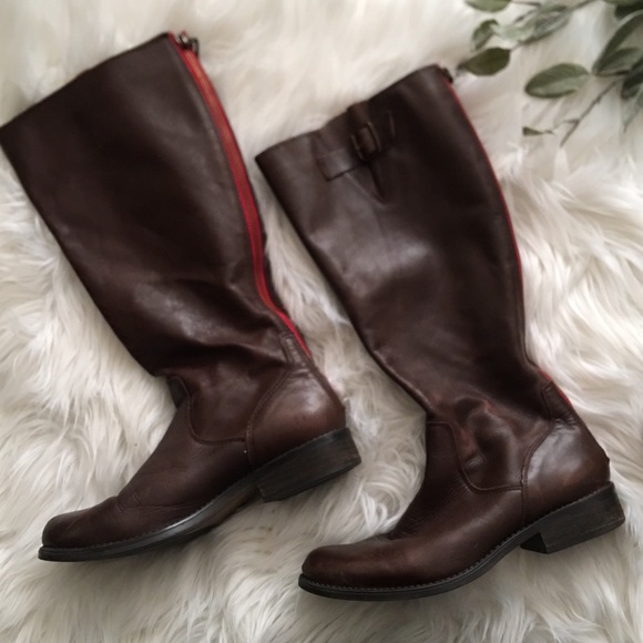 Steve Madden tall brown leather riding boots - Picture 5 of 9